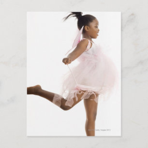 Carte Postale Fille dansant en costume de fée