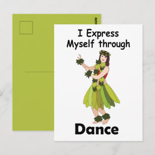 Carte Postale Fille danseuse de hula s'exprimant par la danse