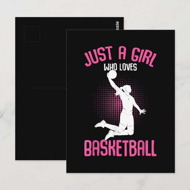 Carte Postale Fille de basketball Femmes (Devant / Derrière)