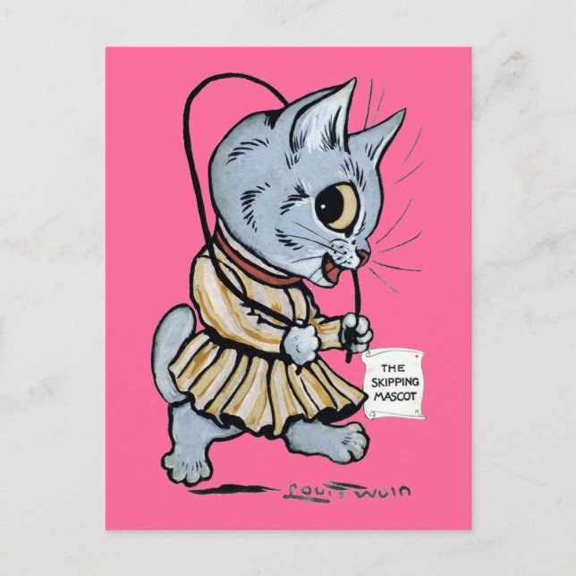 Carte Postale Fille de chat, Louis Wain (Devant)