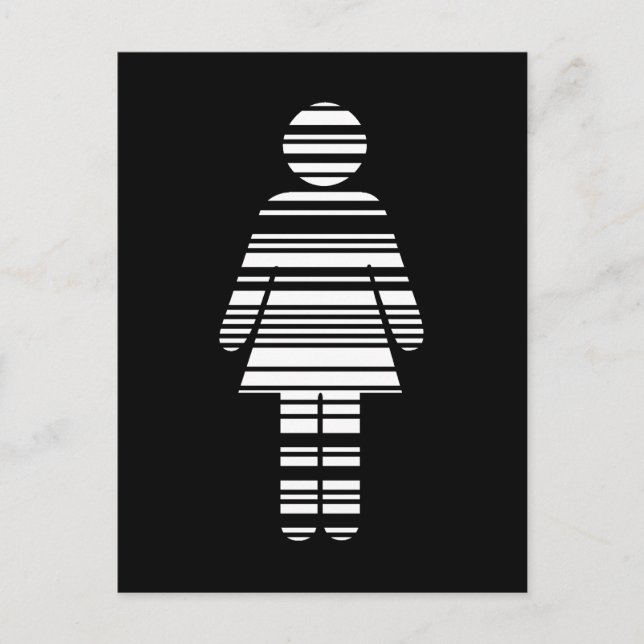 Carte Postale fille de code barre (Devant)