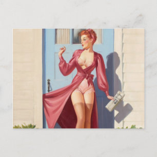 Carte Postale Fille de couverture du journal du matin