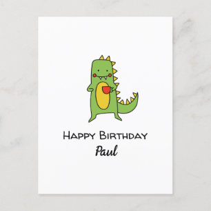Carte Postale fille de fête d'anniversaire joyeuse pour les garç