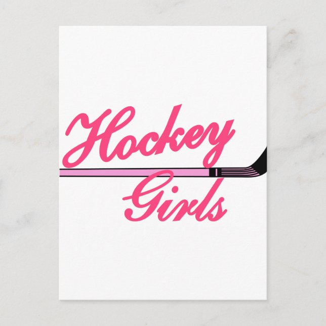 Carte Postale Fille de hockey (Devant)