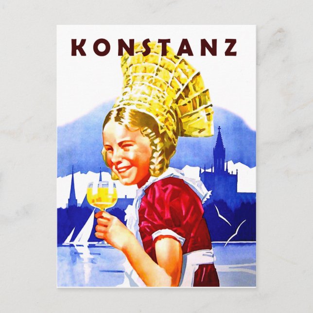 Carte Postale Fille de Konstanz, Allemagne (Devant)