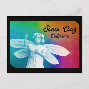 Carte Postale Fille de la fée arc-en-ciel de Santa Cruz Californ