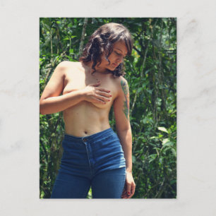 Carte Postale Fille de la nature photo en plein air