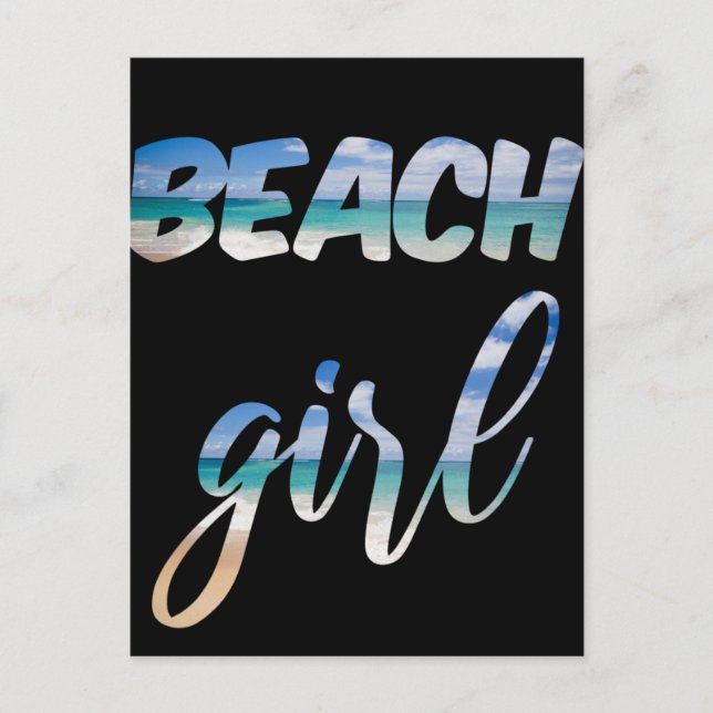 Carte Postale Fille de la plage (Devant)