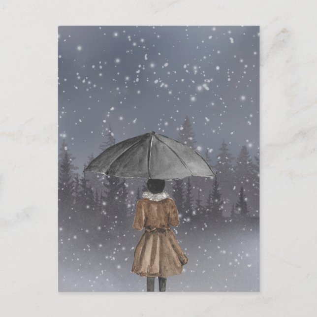 Carte Postale Fille de neige (Devant)