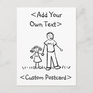 Carte postale fille de papa