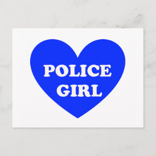 Carte Postale Fille de police