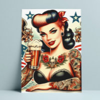 Fille de tatouage de la vieille école