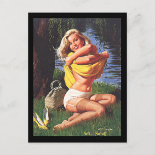 Carte postale fille des années 50