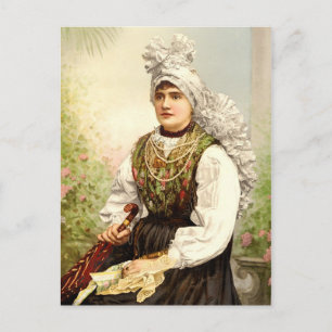 Carte Postale Fille en costume natif de Carniola, Australie-Hong