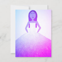 Carte postale Fille en robe