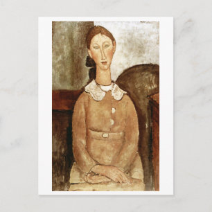 Carte Postale Fille en robe jaune, Modigliani