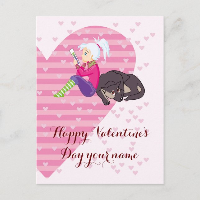 Carte Postale Fille Être amoureuse (Devant)