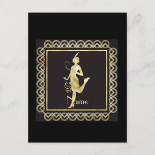 Carte Postale Fille Flapper des années 1920 Thunder_Cove