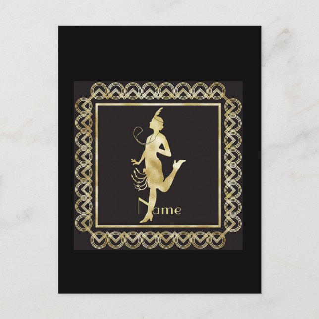 Carte Postale Fille Flapper des années 1920 Thunder_Cove (Devant)