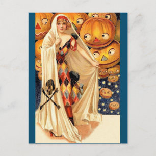 Carte Postale Fille Flapper Halloween