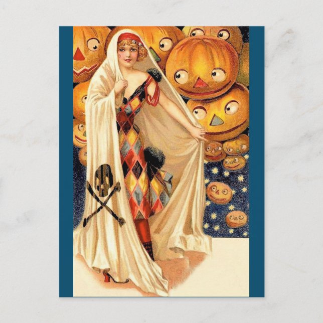 Carte Postale Fille Flapper Halloween (Devant)