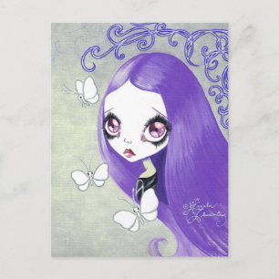 Carte Postale Fille gothique : "Violetta"