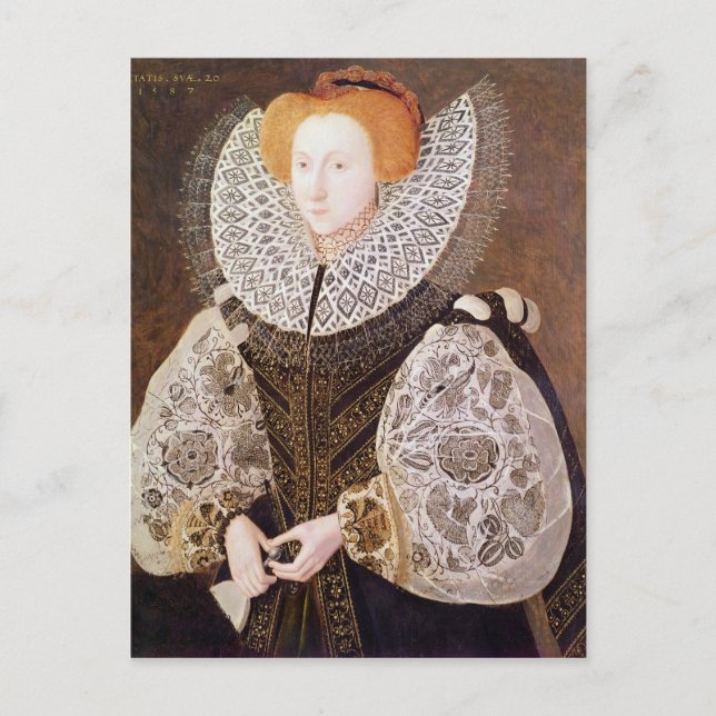 Carte Postale Fille inconnue, 20 ans, 1587 (Devant)