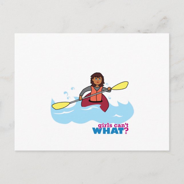 Carte Postale Fille Kayaking (Devant)