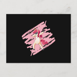 Carte Postale Fille licorne Dabbing Cadeau drôle pour filles