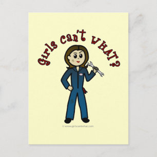 Carte Postale Fille mécanique légère