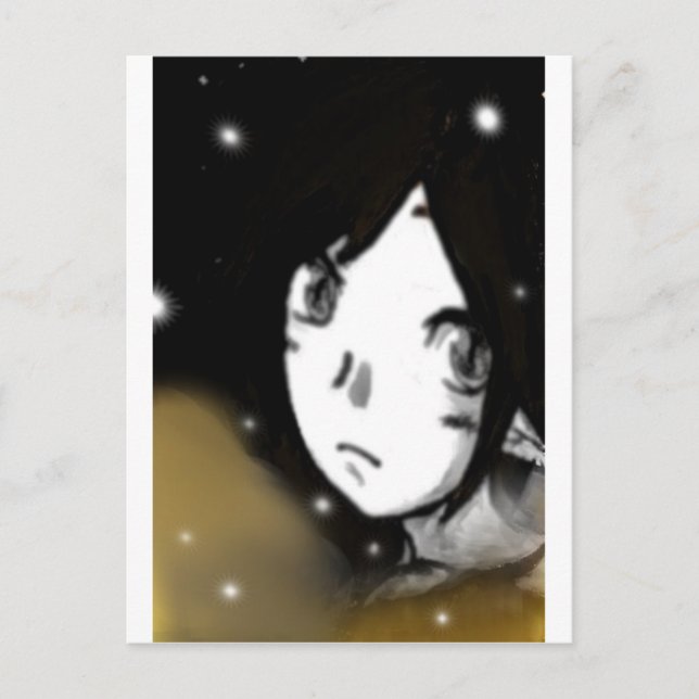 Carte Postale fille noire (Devant)