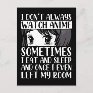 Carte Postale Fille Otaku de l'anime japonaise Comic Manga Fan