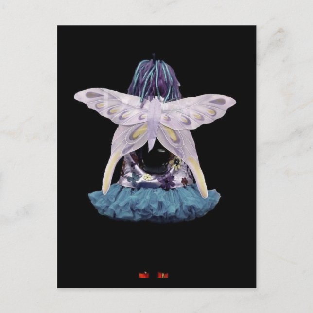Carte Postale Fille papillon (Devant)