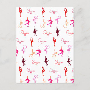 Carte Postale Fille Patinage artistique Nom du patinage sur glac