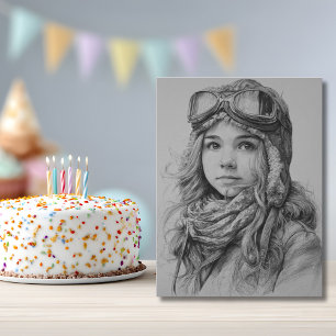 Carte Postale Fille Pilote Aviatrice Fun Aviation Anniversaire 