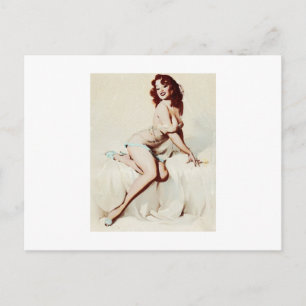 Carte Postale Fille pin-up vintage