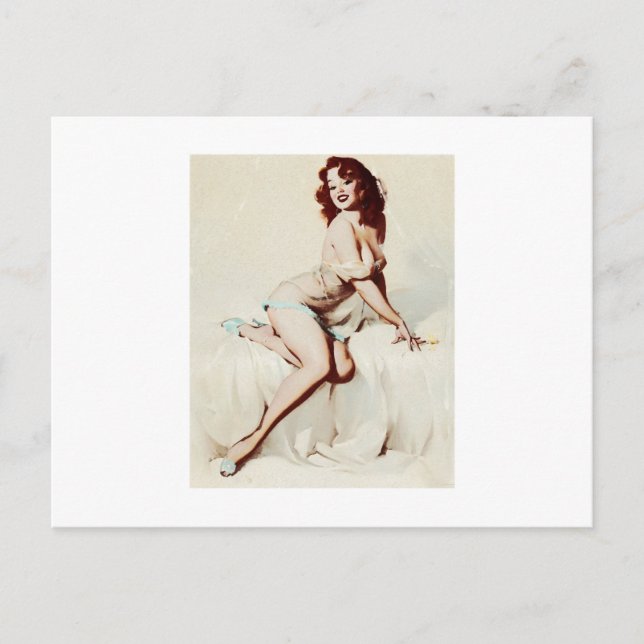 Carte Postale Fille pin-up vintage (Devant)