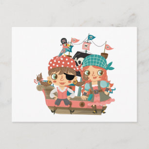Carte Postale Fille Pirates