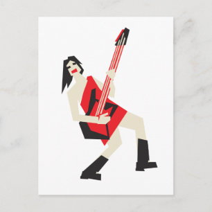 Carte Postale fille rock