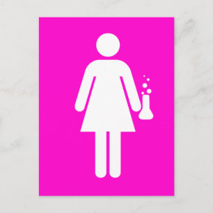 Carte Postale Fille scientifique