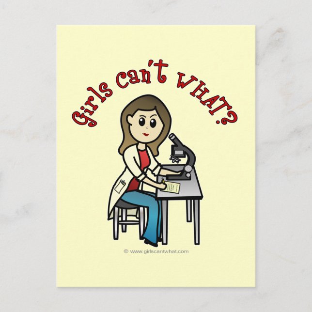 Carte Postale Fille scientifique (Devant)