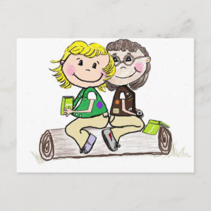 Carte Postale Fille Scout Junior Brownie Extérieur