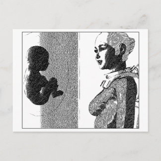 Carte Postale fille spatiale et bébé