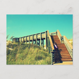 Carte Postale Fille sur la promenade de bord, Floride Gulf Coast