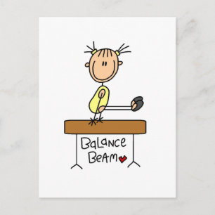 Carte Postale Fille sur poutre Tshirts et Cadeaux