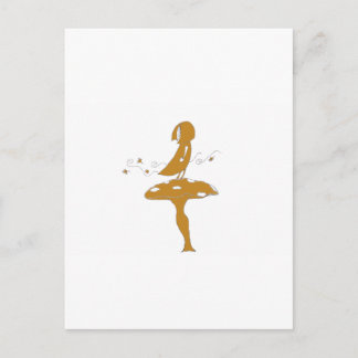 Carte Postale Fille sur un tabouret