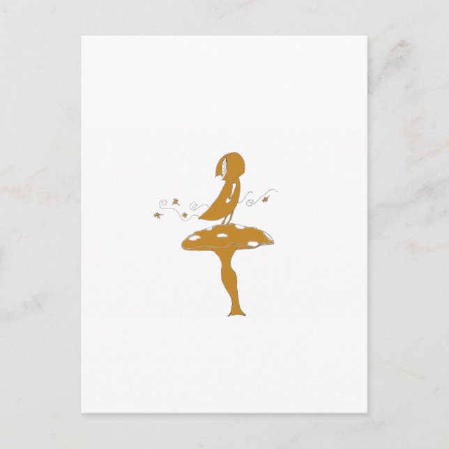 Carte Postale Fille sur un tabouret (Devant)