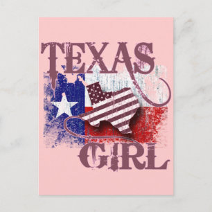 CARTE POSTALE FILLE TEXAS