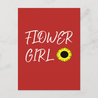 Carte Postale Fille tournesol fleur
