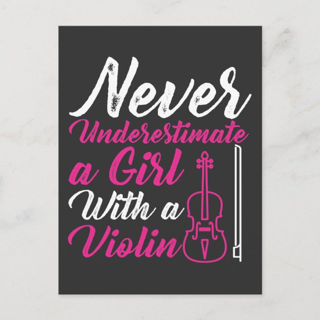 Carte Postale Fille violon Musique Lover Orchestre Fille (Devant)